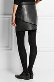 Knee Length Skirt - Women Real Lambskin Leather Mini Skirt WS034 - Koza Leathers